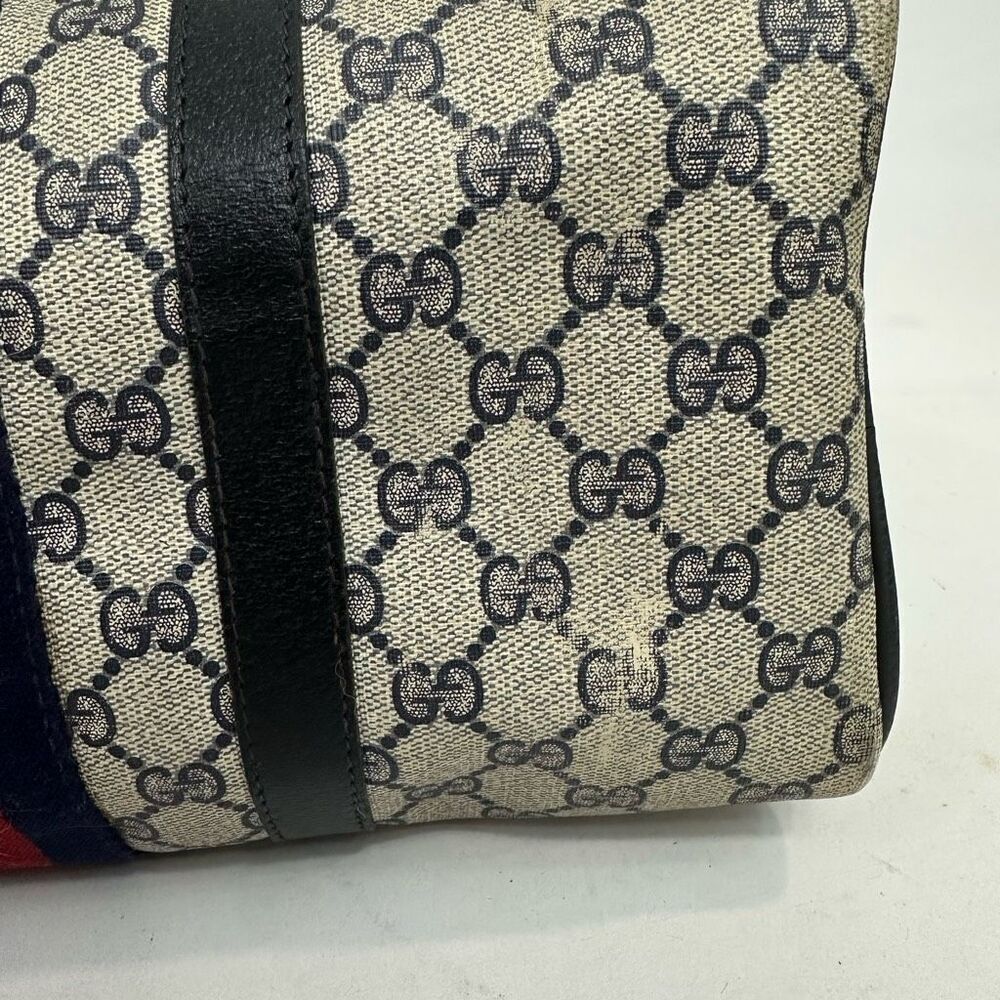 Vintage Gucci Sherry Line Navy Blue Boston Bag - Picture 10 of 16